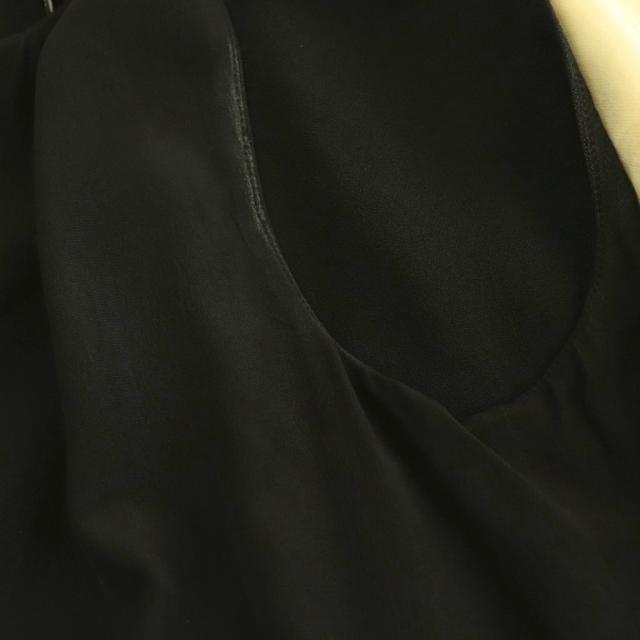 【中古】フェンディ FENDI ジオメトリック柄ハイスリットワンピース ロング ノースリーブ 42 ブラック /HK ■OS_7