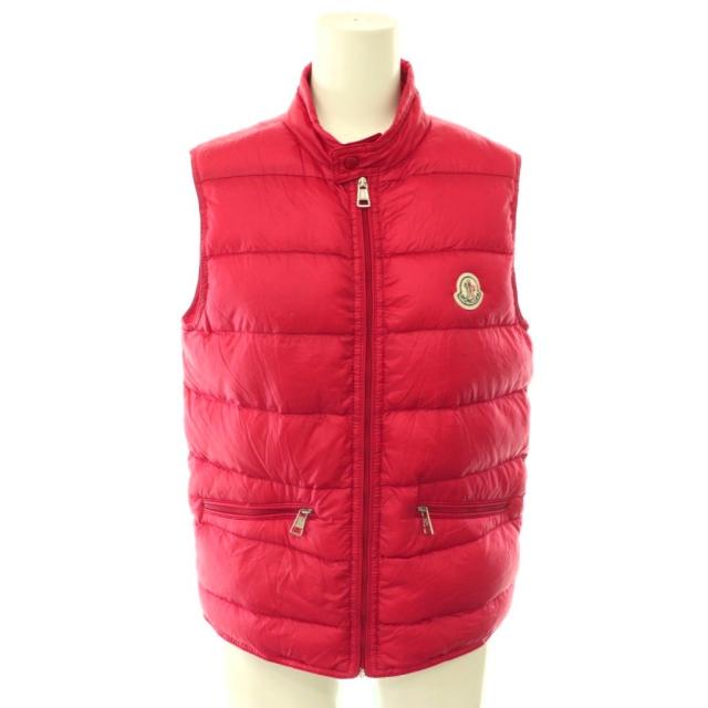 【中古】モンク軌跡 MONCLER ギュイ  gui 落ち込む限りない アウター ロゴタイプ継ぎ切れ 164糎 キッズ 赤 /CX ■os キッズ