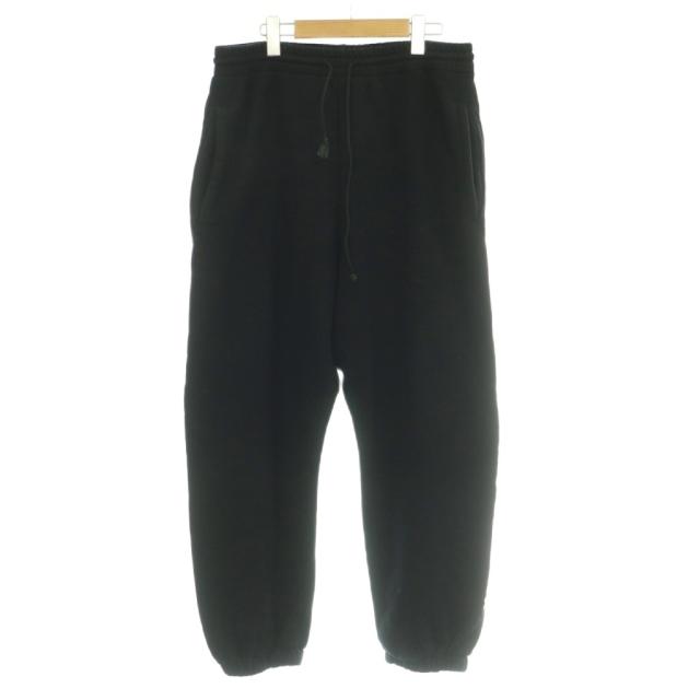 【中古】ワコマリア THE GUILTYPARTIES HEAVY WEIGHT スウェットパンツ ジョガー イージー ウエストゴム ロゴ 黒