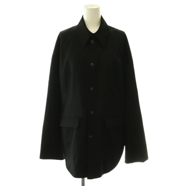 【中古】エンフォルド ENFOLD 26SS SHIRT JACKET ジャケット シャツジャケット オーバーサイズ 38 黒 ブラック /HS