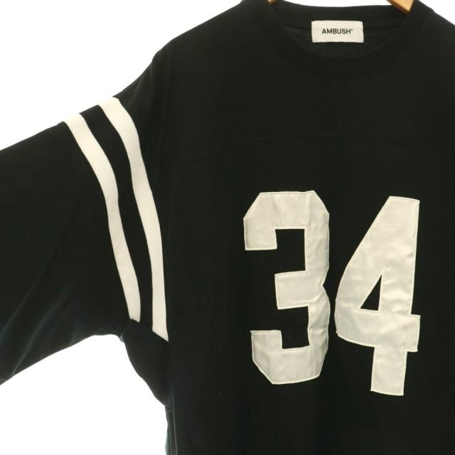 【中古】アンブッシュ FOOTBALL S S T-SHIRT Tシャツ カットソー 半袖 L ブラック ホワイト /DO ■OS ■SH メンズ_2