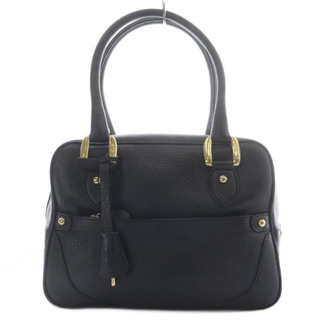 【中古】ジェイ&amp;エムデヴィッドソン J&amp;M Davidson MINI MIA ミニボストンバッグ ハンドバッグ レザーブラック