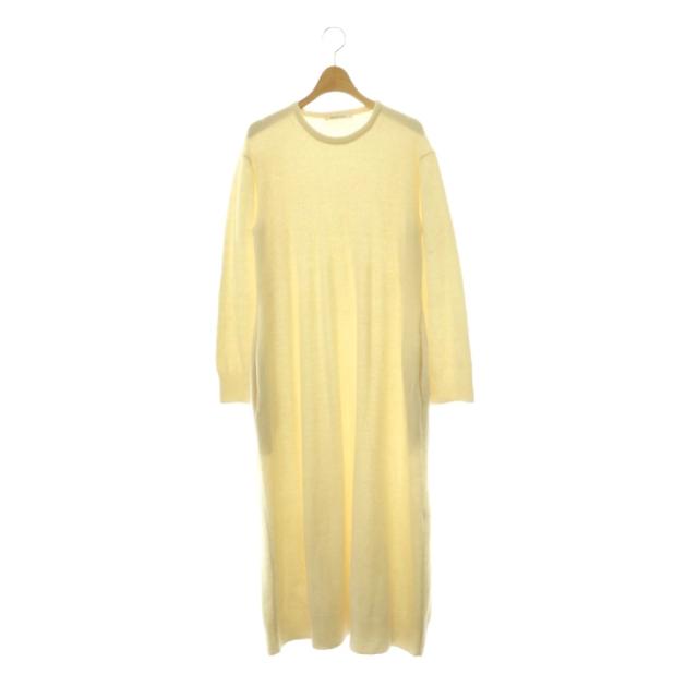 【中古】ハウス オブ ロータス ニットワンピース ロング 長袖 カシミヤ混 M アイボリー /DO ■OS レディース
