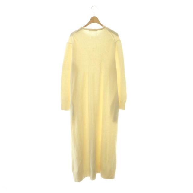 【中古】ハウス オブ ロータス ニットワンピース ロング 長袖 カシミヤ混 M アイボリー /DO ■OS レディース_1