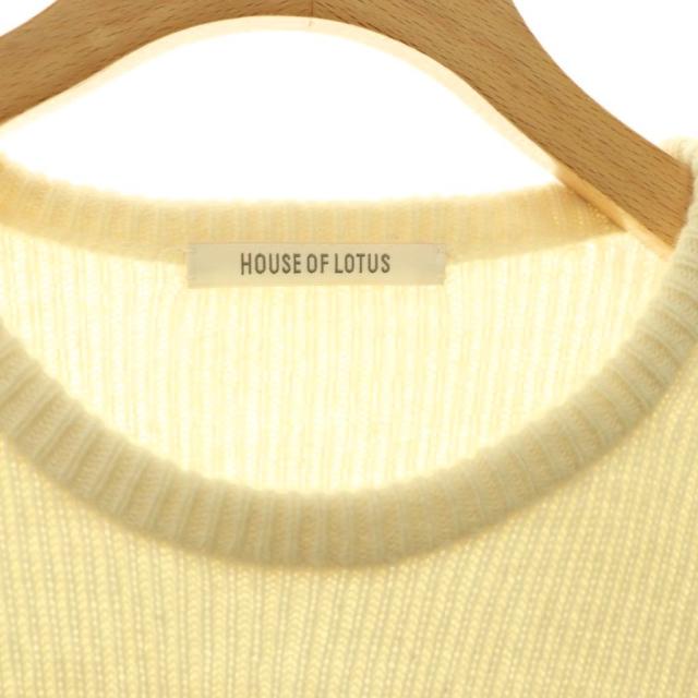 【中古】ハウス オブ ロータス ニットワンピース ロング 長袖 カシミヤ混 M アイボリー /DO ■OS レディース_4