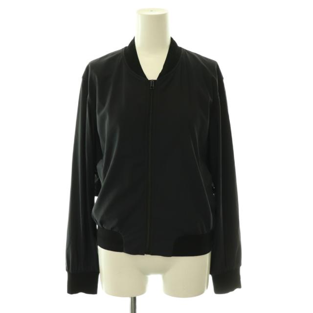 【中古】ソブ sov. ダブスタ 25AW バックフリルショートブルゾン ジャケット 38 ネイビー ブラック /CX ■OS