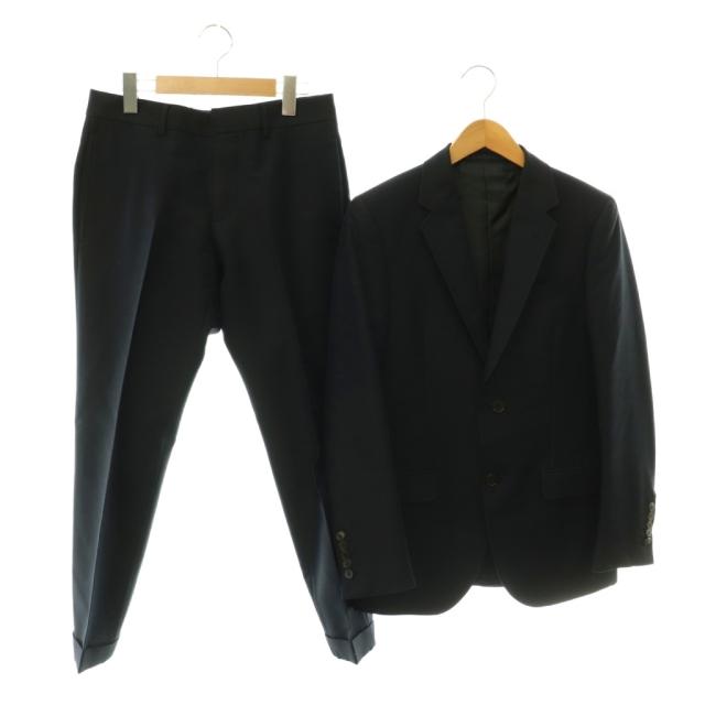 【中古】グッチ GUCCI モヘア混 ウール 2B スーツ セットアップ テーラードジャケット パンツ センタープレス 7-44R