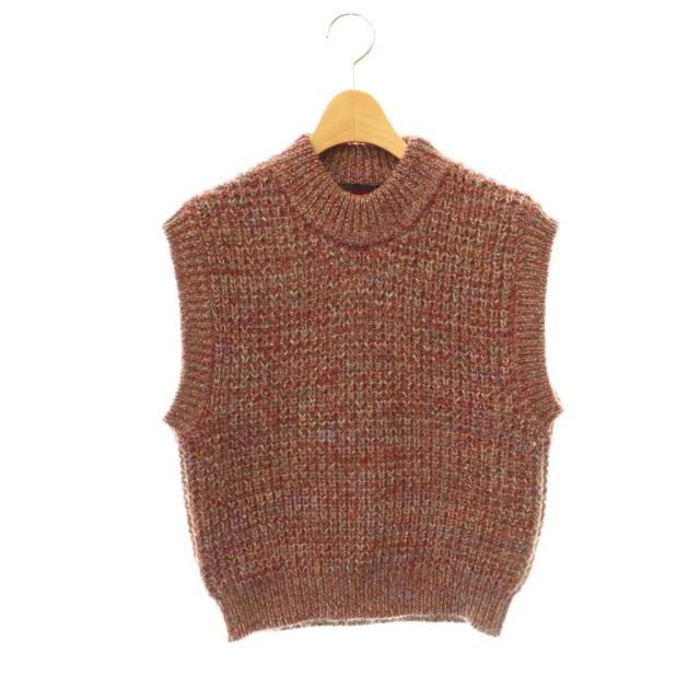 【中古】キャバン CABaN ニットベスト カシミヤ混 モヘヤ混 F ブラウン マルチカラー /ES ■OS レディース