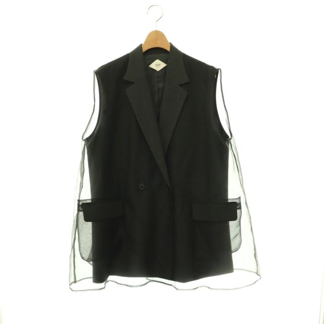 【中古】アメリヴィンテージ 25SS MEDI SHEER DOCKING LADY LIKE VEST ベスト ジレ シアー ストライプ M