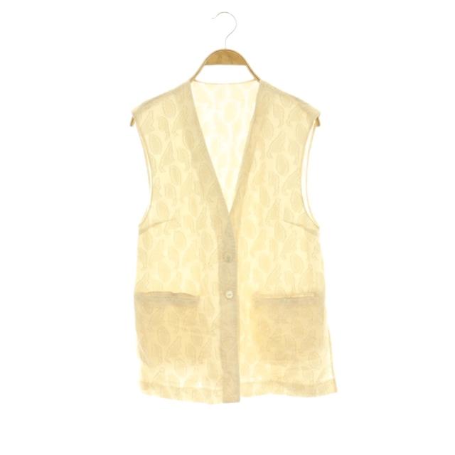【中古】トゥモローランドコレクション TOMORROWLAND collection 25AW シャイニーカットジャガード ベスト 36