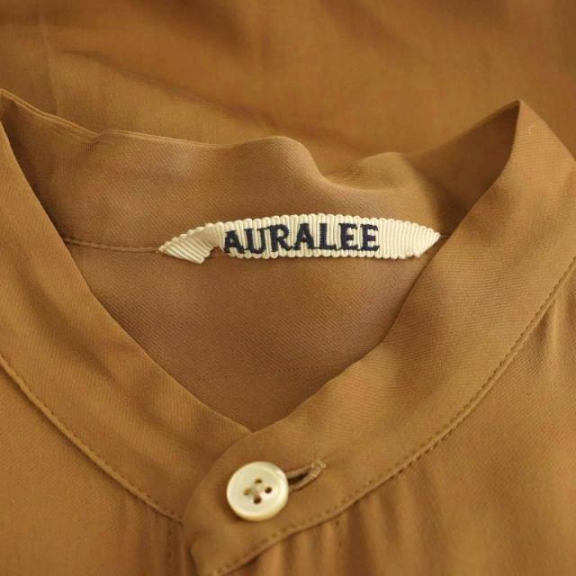 【中古】オーラリー AURALEE SILK SATIN GEORGETTE ONE-PIECE 衣装 ロング 地絹 0 赤銅色 A8AD01SG