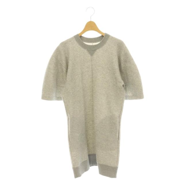 【中古】サカイ sacai 24AW 24-07395 sponge sweat dress ワンピース スウェット 1 杢グレー /ES ■OS レディース