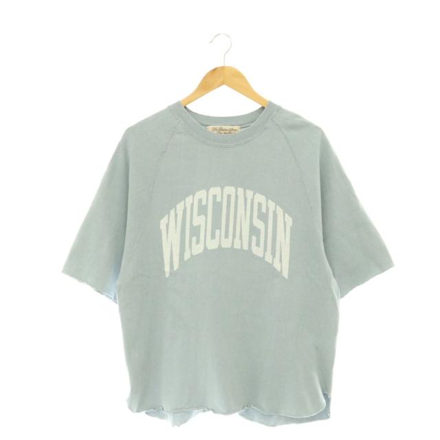 【中古】レミレリーフ REMI RELIEF WISCONSIN RAGLAN TEE カットソー Tシャツ ロゴ M ライトブルー /CX ■OS