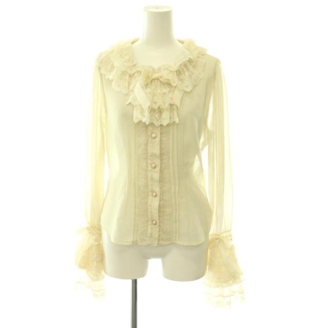 【中古】ベイビーザスターズシャインブライト BABY, THE STARS SHINE BRIGHT レースフリルブラウス シアー リボン
