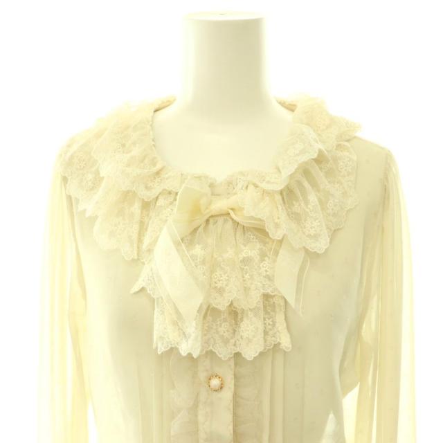 【中古】ベイビーザスターズシャインブライト BABY, THE STARS SHINE BRIGHT レースフリルブラウス シアー リボン_3