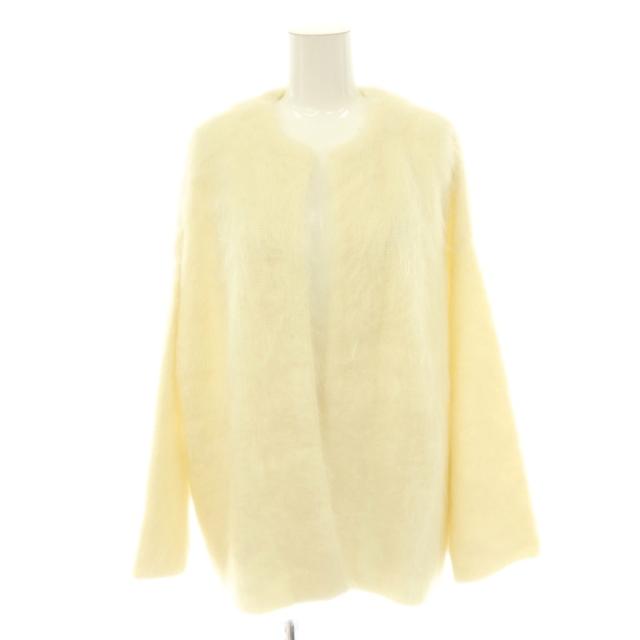 【中古】ミューズ ドゥーズィエム クラス 24AW PORTMIX クルーネック カーディガン ニット モヘヤ アイボリー
