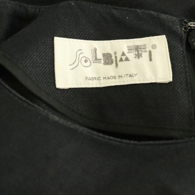 【中古】アール A.A.R リネン半袖ワンピース ロング 38 チャコールグレー /DO ■OS レディース_4