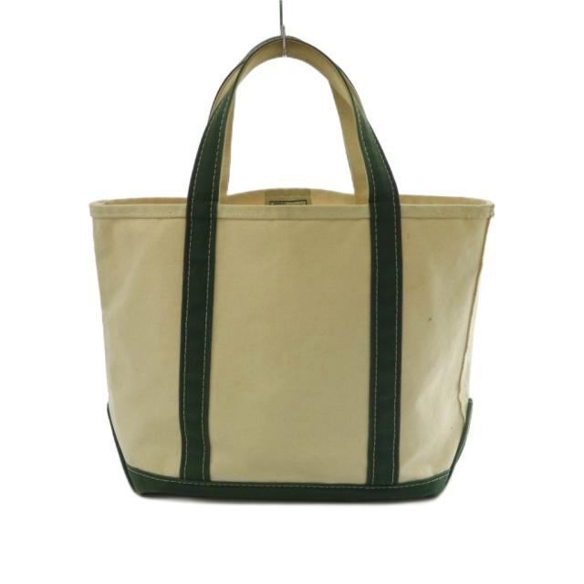 【中古】エルエルビーン L.L.BEAN キャンバストートバッグ 緑 グリーン アイボリー /MI ■OS ■SH レディース