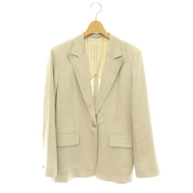 【中古】アナイ ANAYI 25SS オックスストレッチシングルジャケット テーラードジャケット 1B 36 ライトベージュ