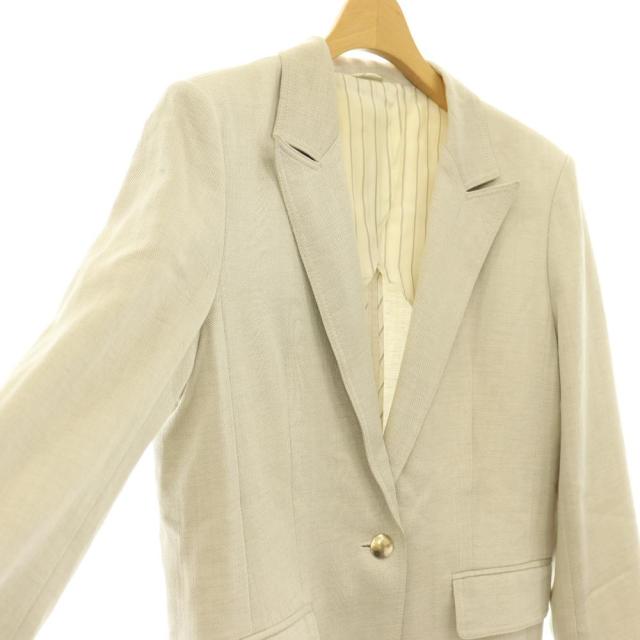 【中古】アナイ ANAYI 25SS オックスストレッチシングルジャケット テーラードジャケット 1B 36 ライトベージュ_2