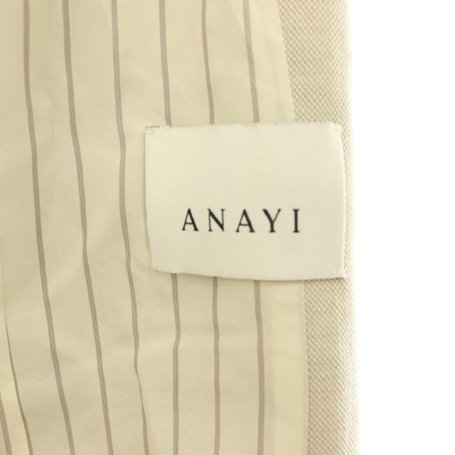 【中古】アナイ ANAYI 25SS オックスストレッチシングルジャケット テーラードジャケット 1B 36 ライトベージュ_5