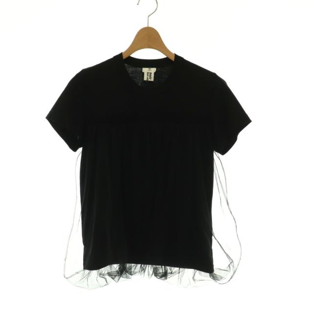【中古】ノワールケイニノミヤ kei ninomiya AD2019 3E-T002 バルーンチュールTシャツ カットソー 半袖 コットン XS