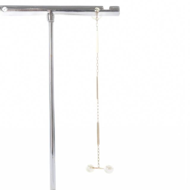 【中古】ヒロ鷹 Hirotaka Toggle W Pearl ピアス 片耳用 K10 黄色ゴールド /SR レディース