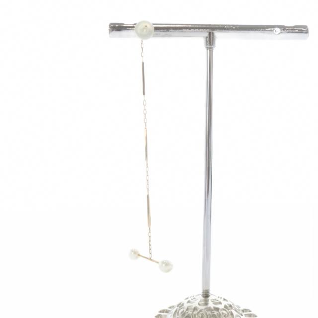 【中古】ヒロ鷹 Hirotaka Toggle W Pearl ピアス 片耳用 K10 黄色ゴールド /SR レディース