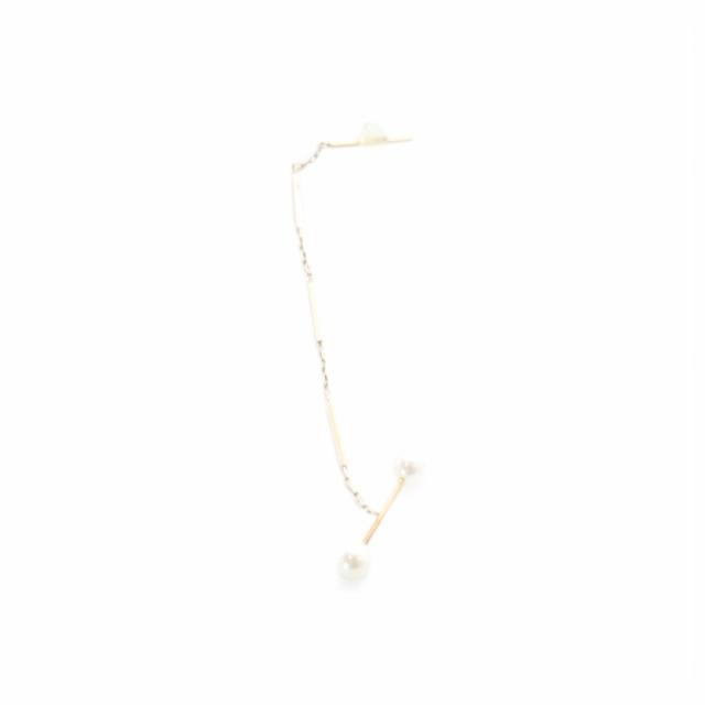 【中古】ヒロ鷹 Hirotaka Toggle W Pearl ピアス 片耳用 K10 黄色ゴールド /SR レディース