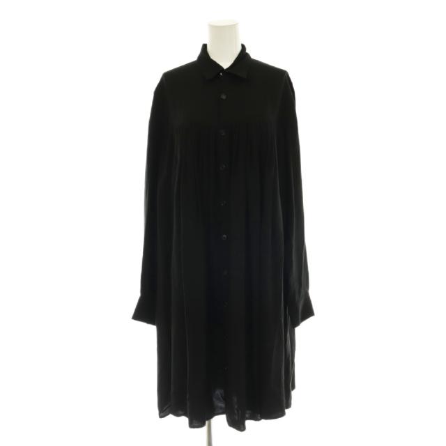 【中古】リミフゥ LIMI feu プリーツシャツワンピース S 黒 ブラック LY-D02-200 /CX ■OS ■OS レディース