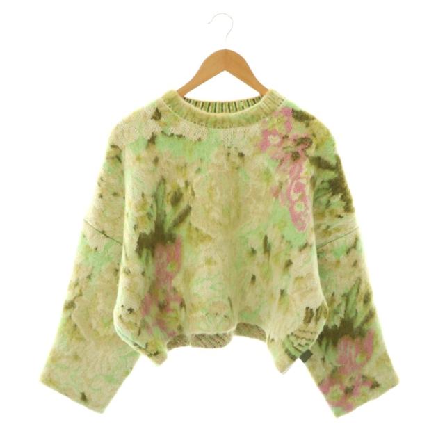 【中古】ロエベ ×千と千尋の神隠し Jacquard Sweater In Wool and Mohair ニット セーター 長袖 XS 緑 S928Y14K06
