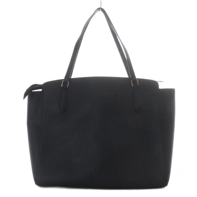【中古】トリーバーチ TORY BURCH トートバッグ レザー ブラック /YO33 レディース_1