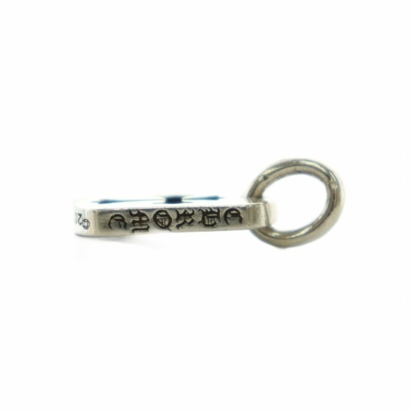 【中古】クロムハーツ 925 タイニーカットアウトクロスドッグタグ エメラルド ペンダントトップ シルバー 緑_3
