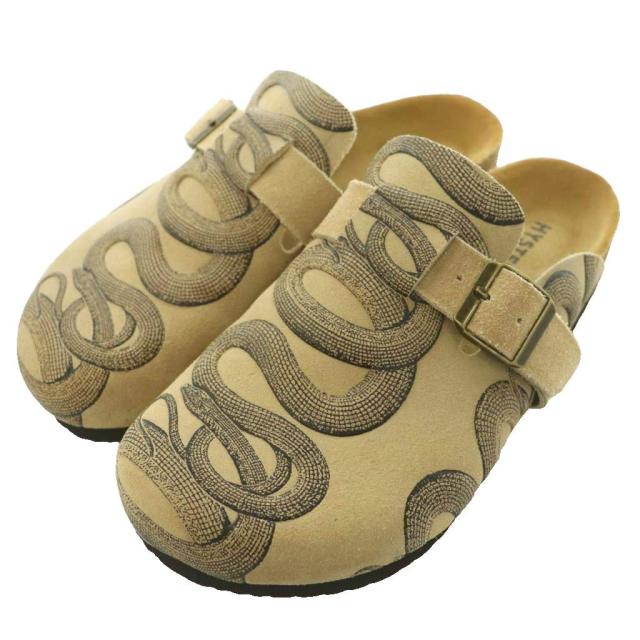 【中古】ヒステリックグラマー HYSTERIC GLAMOUR 24SS スネーク ループ SNAKE LOOP サンダル 24cm ベージュ /SS