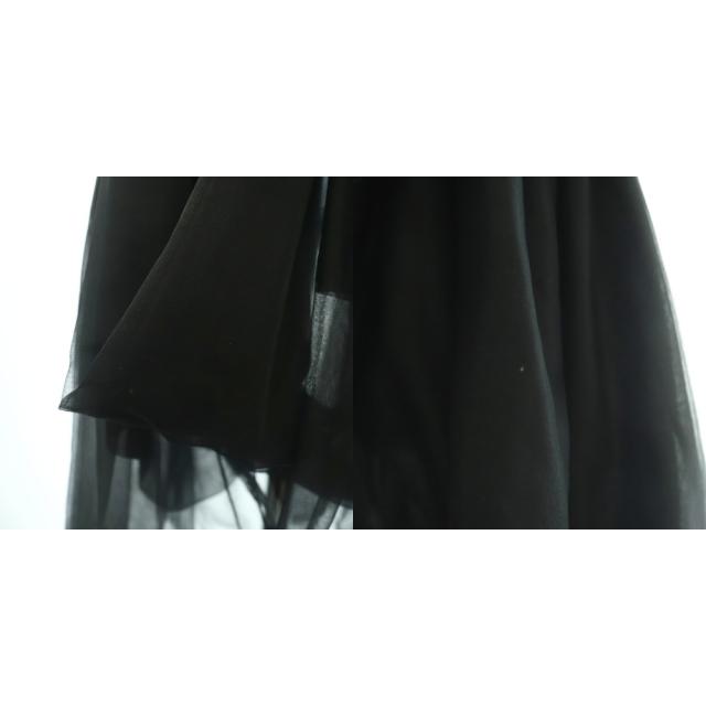 【中古】コムデギャルソン COMME des GARCONS AD2005 ギャザー シースルーワンピース 半袖 ロング S 黒_8