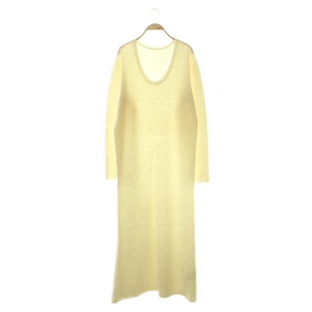 【中古】プラージュ Plage 25AW Uneck flare knit アルパカ混衣装 編み物 ロング 長袖 38 象牙色 /HK