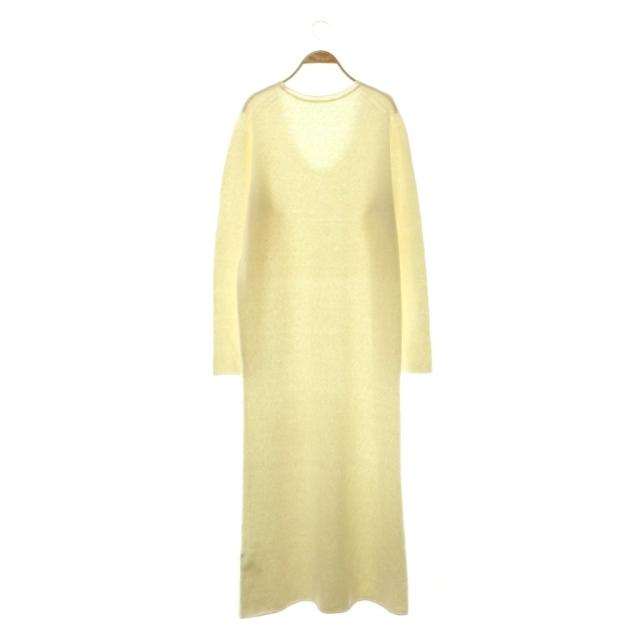 【中古】プラージュ Plage 25AW Uneck flare knit アルパカ混衣装 編み物 ロング 長袖 38 象牙色 /HK