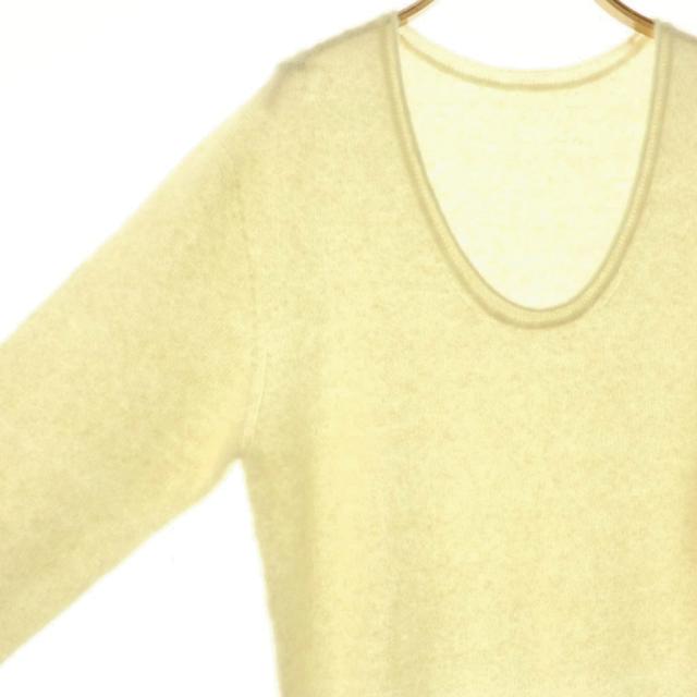 【中古】プラージュ Plage 25AW Uneck flare knit アルパカ混衣装 編み物 ロング 長袖 38 象牙色 /HK
