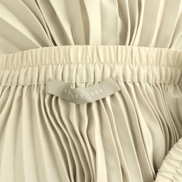 【中古】セオリーリュクス theory luxe 25SS Refined Pleats Pilil スコート 筋目 ロング 38 薄墨色 /HK ■os