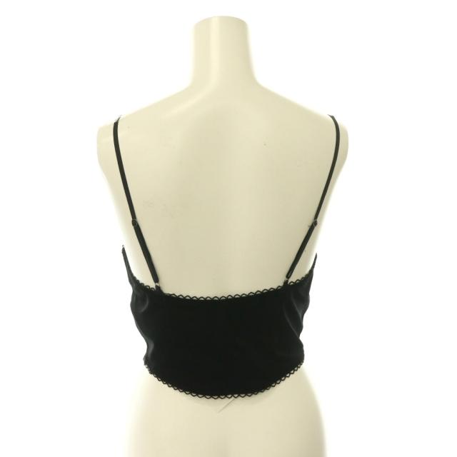 【中古】未当てはめる品 フェティコ FETICO VELOUR CORSET CAMI トップス キャミソール クロップド 天鵞絨 1 黒いこと /CX