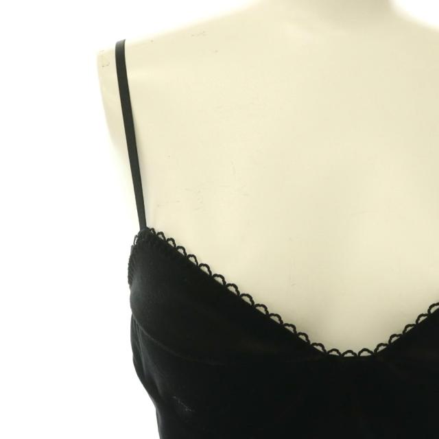 【中古】未当てはめる品 フェティコ FETICO VELOUR CORSET CAMI トップス キャミソール クロップド 天鵞絨 1 黒いこと /CX