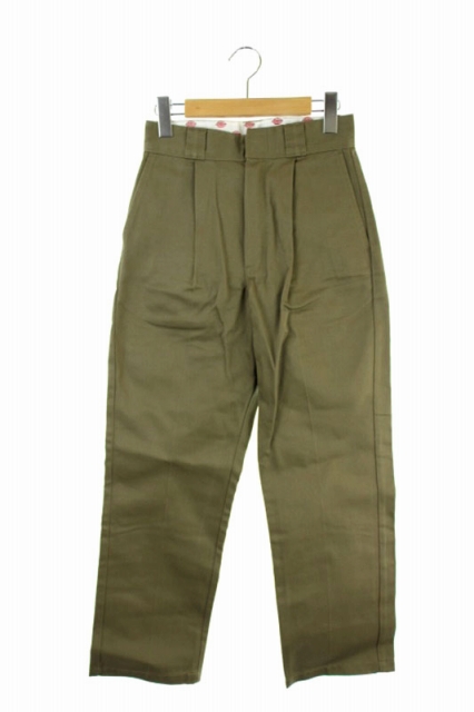 中古 ディッキーズ Dickies パンツ ストレート チノパン タック S 緑 カーキ Kn Os レディースの通販はau Wowma ブランド古着のベクトル
