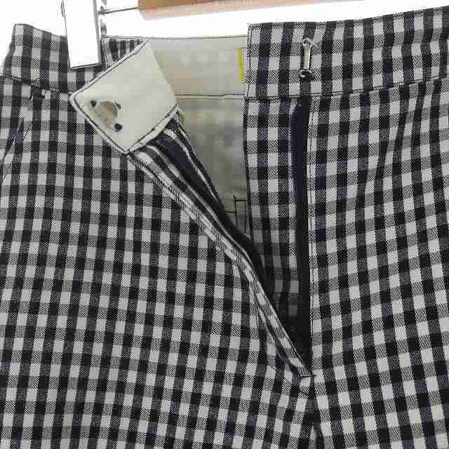 中古】N.ナチュラルビューティーベーシック クロップドパンツ スリム ギンガムチェック ストレッチ M 紺 白の通販はau PAY マーケット  ブランド古着のベクトル