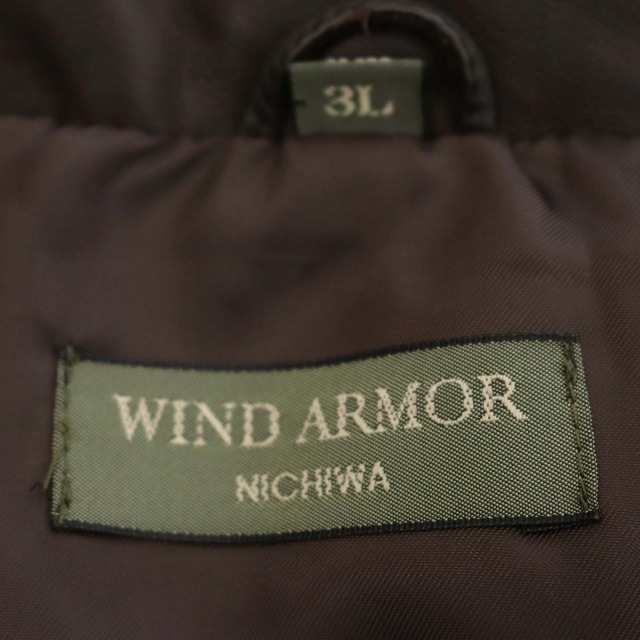 中古】ウィンドアーマー WIND ARMOR レザー ダウンベスト アウター