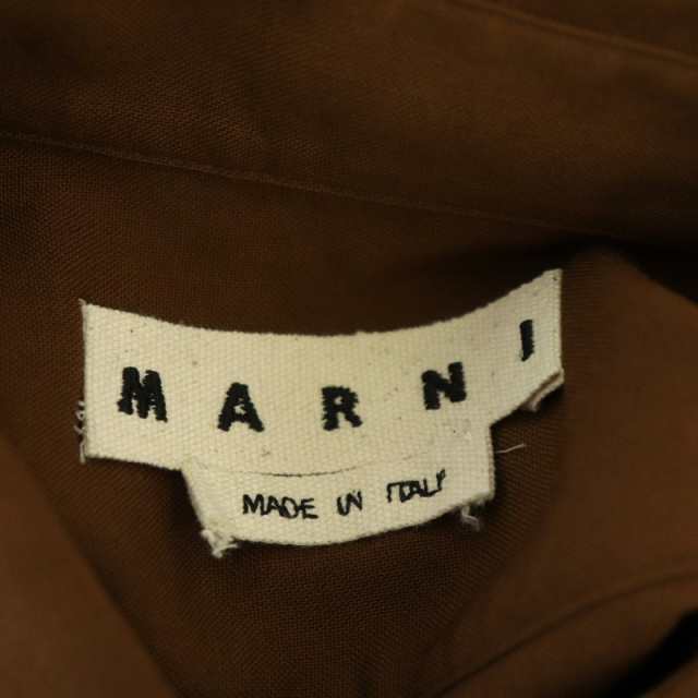 中古】マルニ MARNI 21SS ウールトロピカルレギュラーカラーシャツ