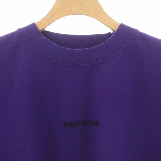 【中古】バレンシアガ BALENCIAGA ロゴ刺繍 Tシャツ カットソー 半袖 XS 紫 パープル 615965 /HS ■OS ■SH｜au  PAY マーケット