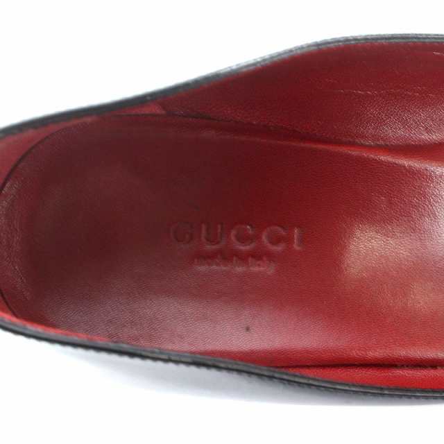 中古】グッチ GUCCI パンプス ウェッジソール パテントレザー GG 36