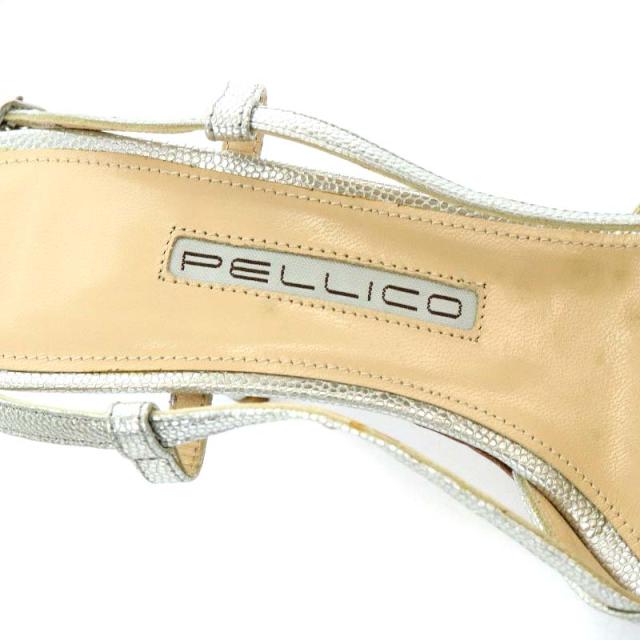 【中古】ペリーコ PELLICO サンダル ハイヒール ストラップ レザー 35 22cm シルバー色 /YO19 レディース 中古】ペリーコ PELLICO サンダル ハイヒール ストラップ レザー 35