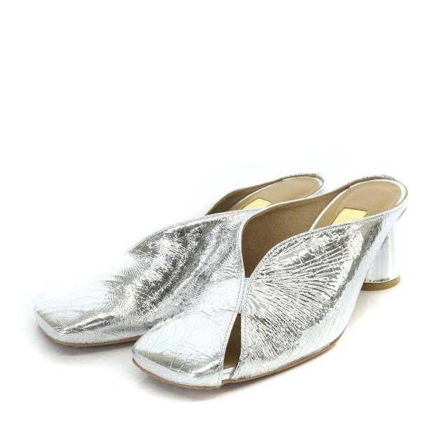 中古】ルタロングリーズ Le Talon GRISE LEATHER ARTY MULE 6CM