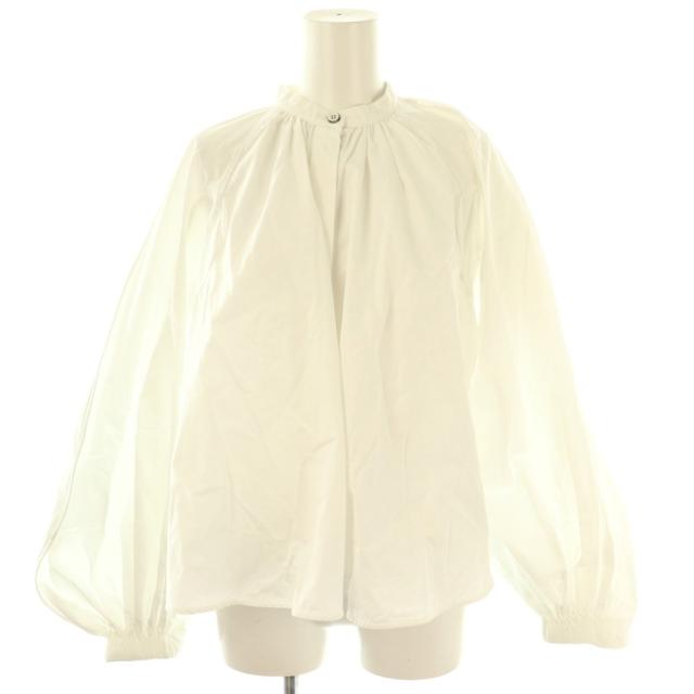 【中古】ジルサンダー 23AW SHIRT 45 スモックブラウス シャツ 前開き 32 ホワイト 白 J01DL0108 /CX ■OS レディース